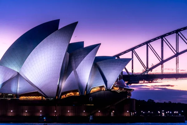 Opera House Harbor Bridge Ubicación Del Disparo Australia Sydney — Foto de Stock