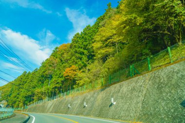 Gunma Bölgesi 'ndeki dağlar. Atış yeri: Gunma Bölgesi