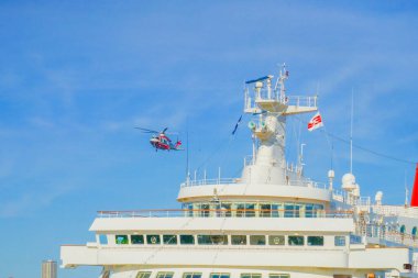 Kurtarma helikopteri (Yokohama için ilk tören). Çekim yeri: Yokohama-şehir kanagawa ili