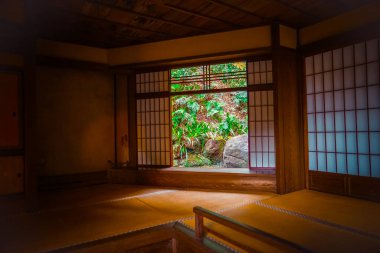 Japon evleri için Japon tarzı bir oda. Çekim yeri: Naka -ku, Yokohama -shi