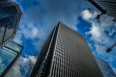 Otemachi ofis bölgesi. Çekim Konumu: Chiyoda Koğuşu, Tokyo