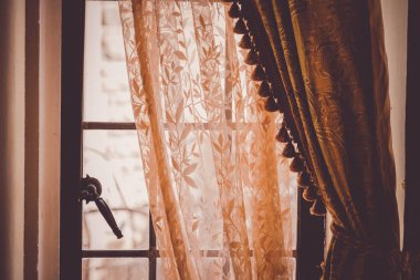 Batı tarzı pencere ve perdeler. Çekim Konumu: Toronto