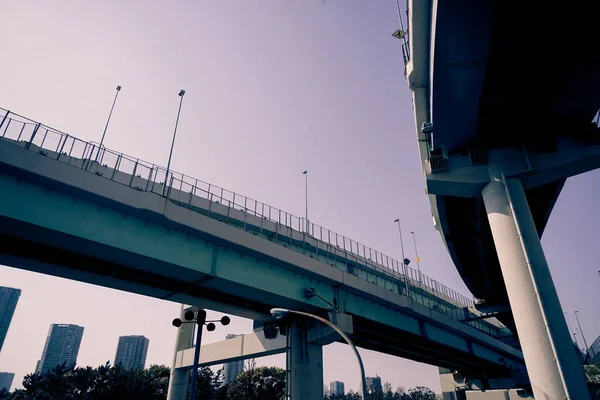 Linee Autostradali Sopraelevate Luogo Delle Riprese Koto Tokyo — Foto Stock