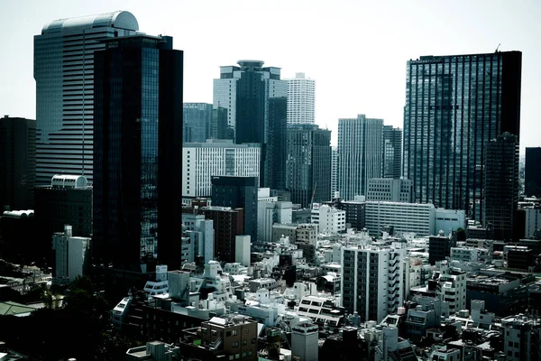 Shinjuku Wolkenkratzer Monochrom Drehort Shinjuku Tokio — Stockfoto