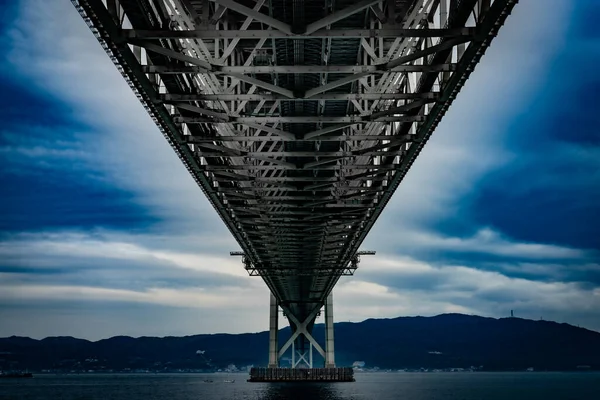 Most Akashi Strait Místo Střelby Akashi City Prefektura Hyogo — Stock fotografie
