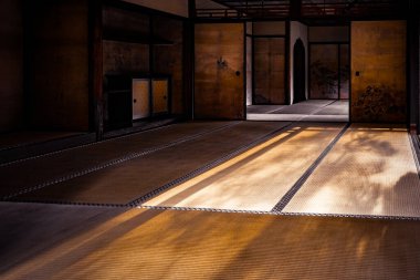 Japon evleri için Japon tarzı bir oda. Çekim yeri: Naka -ku, Yokohama -shi