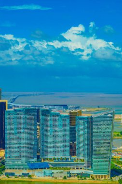 Macau sokakları (Makao Kulesi 'nden çekilmiş). Çekim yeri: Macau Özel Yönetim Bölgesi