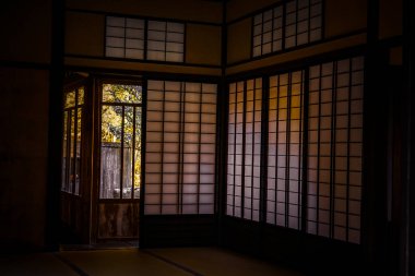 Japon evleri için Japon tarzı bir oda. Çekim yeri: Naka -ku, Yokohama -shi