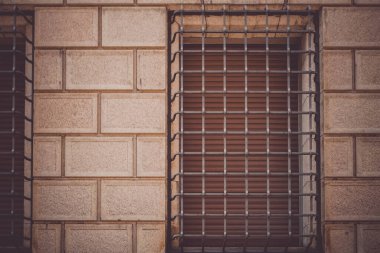 Japonya Merkez Bankası 'nın dış duvarı (merkez ofis). Çekim yeri: Chuo -ku, Tokyo