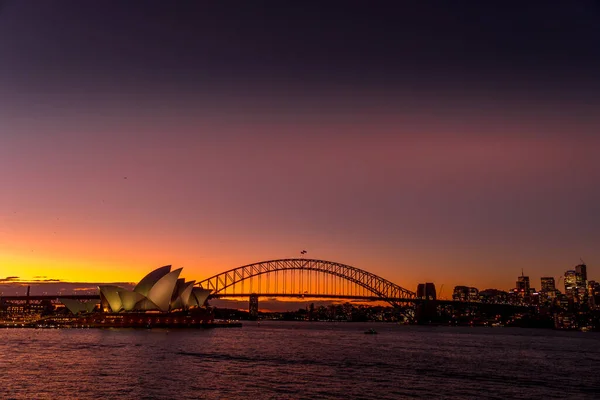 Opera House Harbor Bridge Shooting Location Australia Sydney — Stock Photo, Image