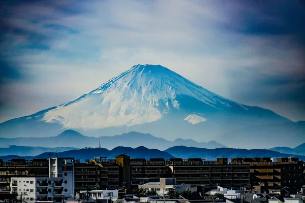 Fuji Und Die Stadt Fujisawa Drehort Stadt Fujisawa Präfektur Kanagawa — Stockfoto