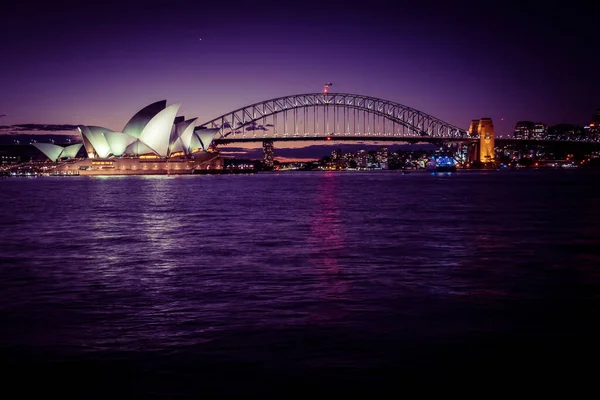 Opera House Harbor Bridge Shooting Location Australia Sydney — Stock Photo, Image
