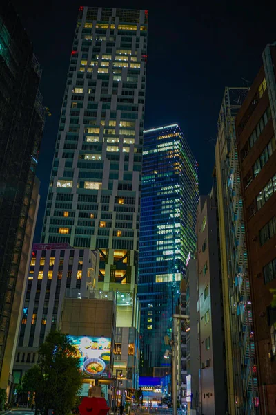 石谷的夜景射击地点 Shibuya Tokyo — 图库照片
