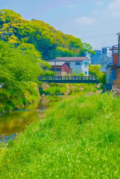 Kitakyushu Manzarası Şehir Manzarası Çekim Konumu Fukuoka Bölgesi — Stok fotoğraf