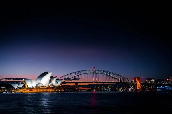 Оперний Театр Міст Харбор Місце Зйомки Австралія Сідней — стокове фото