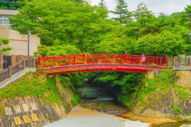 Arima Onsens eski kasaba manzarası. Çekim yeri: Kobe şehri, Hyogo Bölgesi