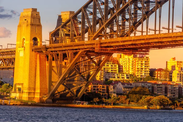 Harbor Bridge and Sydney Port evening view. Shooting Location: Australia, Sydney