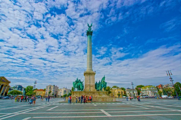 Heroes Square statue. Shooting Location: Hungary, Budapest