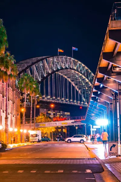 Harbor Bridge Night Shooting Location Australia Sydney — Stock Photo, Image
