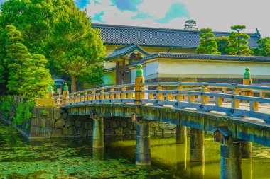 Japon tarihi köprüleri ve binaları. Çekim Konumu: Chiyoda Koğuşu, Tokyo