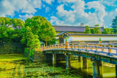 Kyotos köprüsü ve doğanın güzelliği. Çekim Konumu: Chiyoda Koğuşu, Tokyo