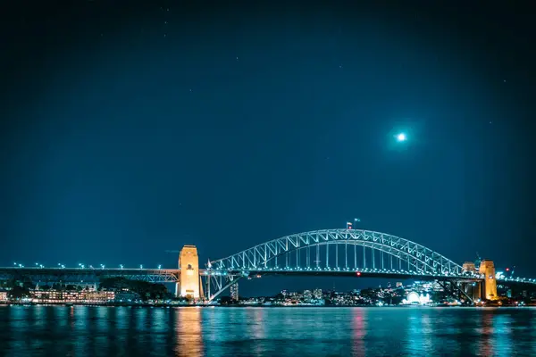 Moonlight Harbor Bridge. Shooting Location: Australia, Sydney