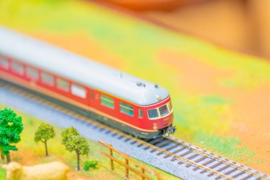 Minyatür tren görüntüsü. Çekim yeri: Nishi -ku, Yokohama