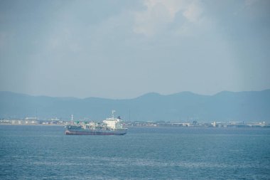 Uzak görüş nakliye gemisi. Çekim Konumu: Hokkaido Hakodate Şehri