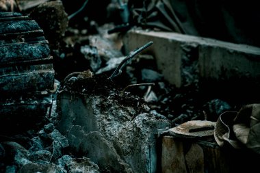 İnşaat alanındaki kırışıklıklar. Çekim yeri: Kanagawa -ku, Yokohama