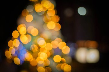 Bulanık ışığın arka planı. Çekim yeri: Minato -ku, Tokyo