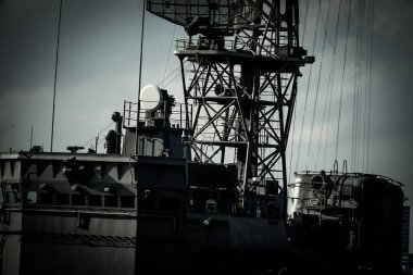 Bataklık silueti (monokrom). Çekim yeri: Nishi -ku, Yokohama