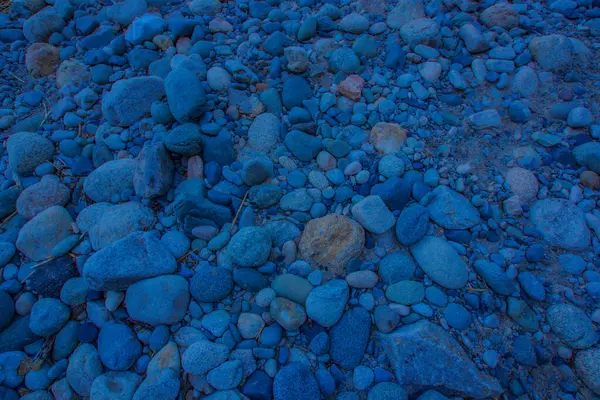 Blue stone on the riverbank. Shooting Location: Akita