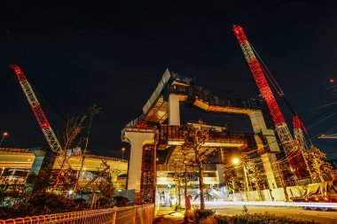 Gece şantiyesi (ham buğday). Çekim yeri: Kanagawa -ku, Yokohama