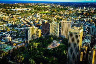 Sydney şehri manzarası yayılıyor. Çekim yeri: Avustralya, Sydney
