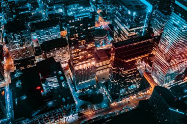Şehir gece manzarası. Çekim Konumu: Toronto