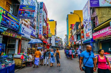 Kolombiya caddesi canlı. Çekim Konumu: Sri Lanka, Colombo