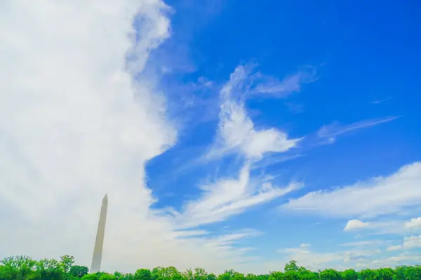 Washington Memorial Tower and Airplane. Shooting Location: Washington DC
