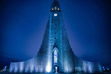 Hallgrmskirkja 'nın resmi. Çekim yeri: İzlanda, Reykjavik