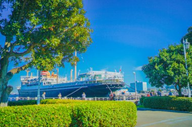 Tarihi gemiler ve yollar. Çekim yeri: Naka Ward, Yokohama Şehri