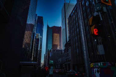 Alacakaranlıkta binalar. Çekim Konumu: Toronto