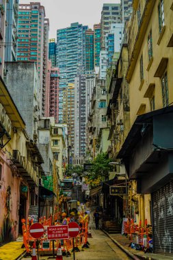 Şehir geçidi yapım aşamasında. Çekim Konumu: Hong Kong Özel Yönetim Bölgesi