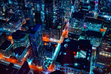 Mavi gece şehri. Çekim Konumu: Toronto