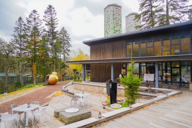 Tatil yeri terası (Tomamu). Çekim Konumu: Tomamu