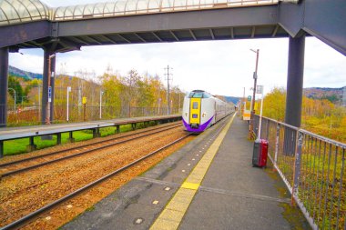 Sınırlı ekspres tren ve platform (Oozora). Çekim Konumu: Tomamu