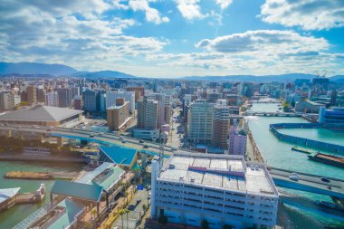 Image of the streets of Fukuoka/Hakata. Shooting Location: Fukuoka prefecture clipart