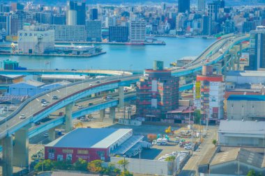 Hakatas şehir manzarası. Atış Konumu: Fukuoka Bölgesi