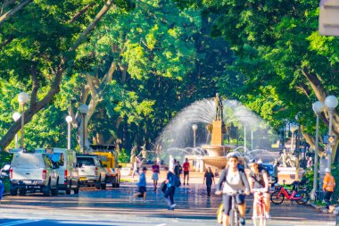 Hyde Park Çeşmesi. Çekim yeri: Sydney, Avustralya