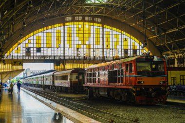 Bangkok train station scenery. Shooting Location: Thailand, Bangkok clipart