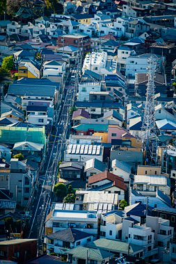 Konut alanı manzarası. Çekim yeri: Setagaya Ward, Tokyo