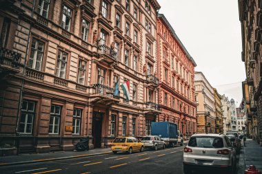 Klasik Avrupa caddesi. Çekim yeri: Macaristan, Budapeşte